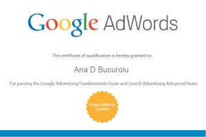 Certificare Individuala Google Adwords Ana